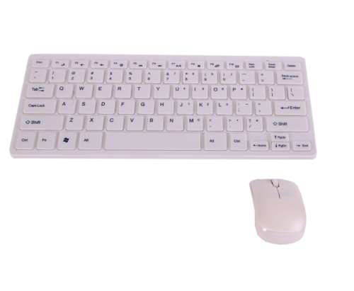Mini Slim Wireless Keyboard & Mouse Combo for Computers, Laptops, Tablets