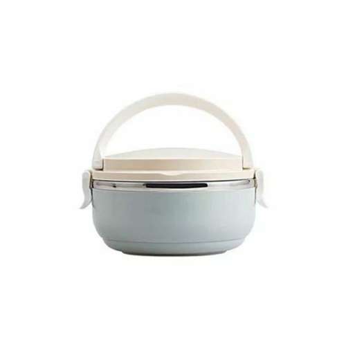 3 Layers Insulated Stainless Steel Lunch Box Food Container with Lock Clip - Green