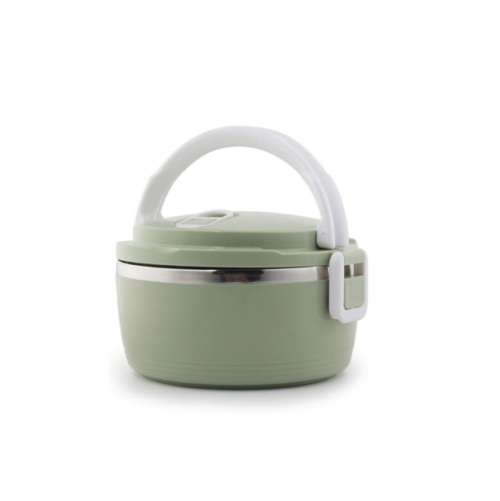 3 Layers Insulated Stainless Steel Lunch Box Food Container with Lock Clip - Green