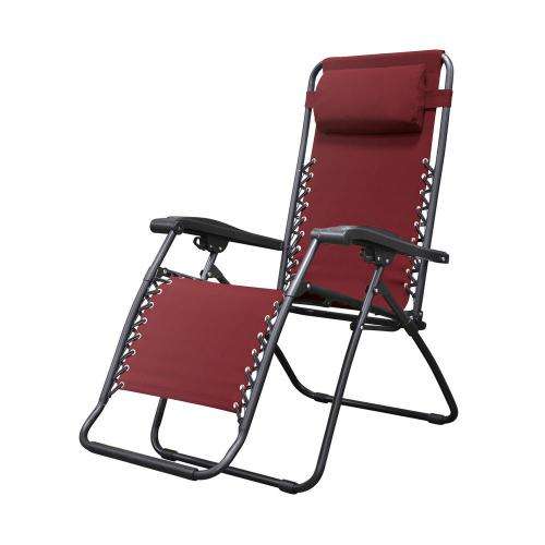Foldable Zero Gravity Outdoor Patio Pool Beach Reclining Chair - Blue [Defective]