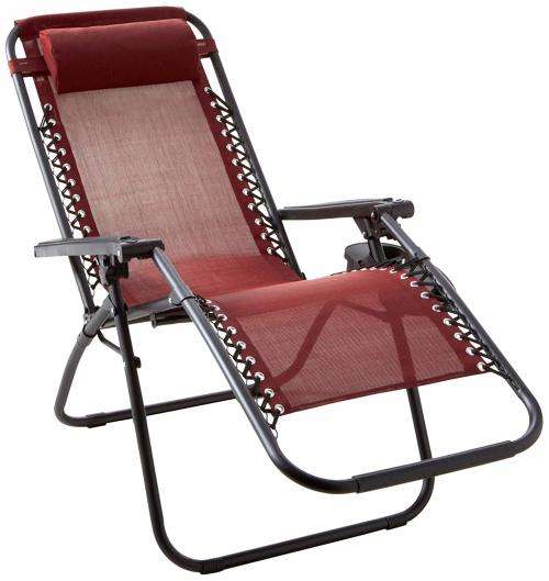 Foldable Zero Gravity Outdoor Patio Pool Beach Reclining Chair - Blue [Defective]