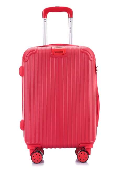 Hazlo 3 Piece Trolley ABS Hard Luggage Bag Set (Small, Medium, Large) - Red