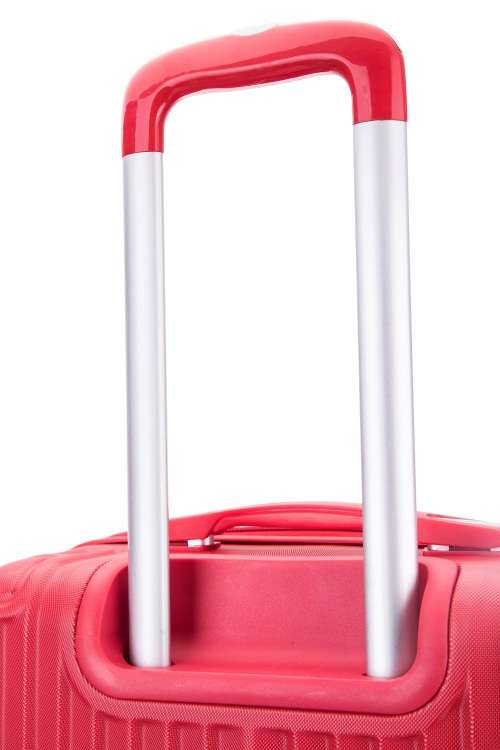 Hazlo 3 Piece Trolley ABS Hard Luggage Bag Set (Small, Medium, Large) - Red