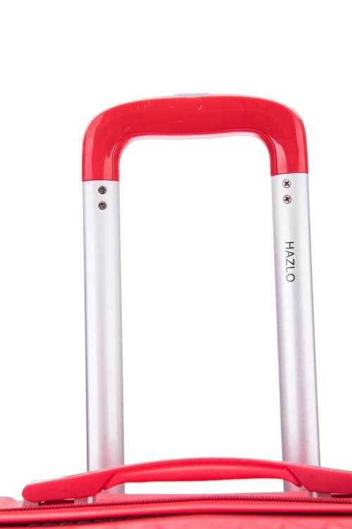 Hazlo 3 Piece Trolley ABS Hard Luggage Bag Set (Small, Medium, Large) - Red
