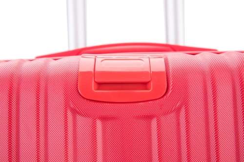 Hazlo 3 Piece Trolley ABS Hard Luggage Bag Set (Small, Medium, Large) - Red