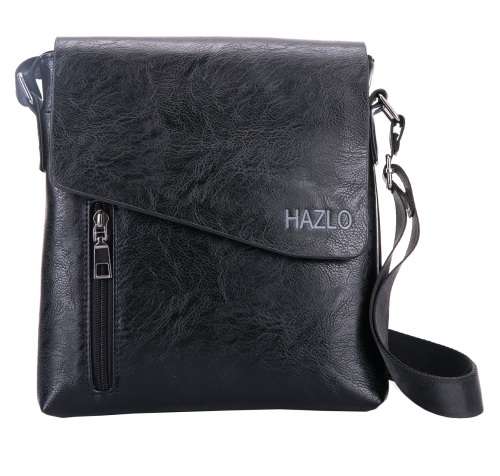 Faux Leather Shoulder Sling Bag - Black