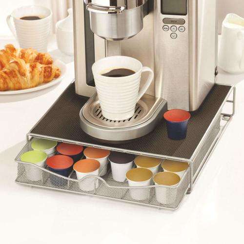 Coffee Capsule Pod Holder Storage Drawer For Nespresso & Dolce Gusto Capsules - Holds 36 Capsules