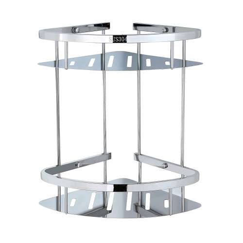 2 Tier Stainless Steel Corner Bathroom Shower Shelve Caddy (SECOND HAND) PLEASE READ