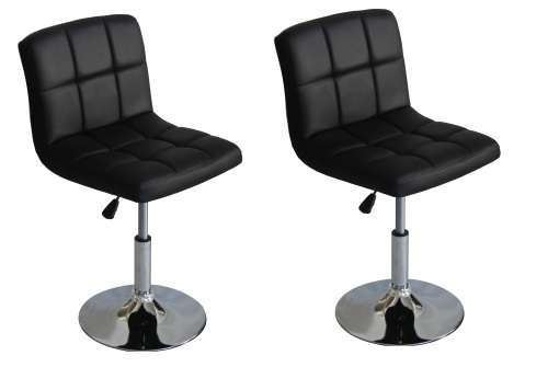 Hazlo Modern Adjustable Swivel Faux Leather Kitchen Bar Stool Chair (Set of 2)