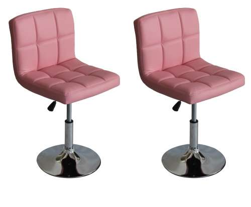 Hazlo Modern Adjustable Swivel Faux Leather Kitchen Bar Stool Chair (Set of 2)