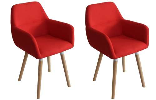 Stylish Lounge Office Armchair (Set of 2) Red