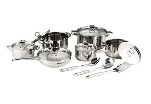 15 Piece Stainless Steel Cookware set (Capsuled bottom)