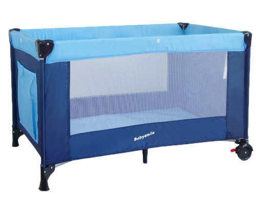 Babysmile Folding Baby Crib Cot With Wheels (Playpen)