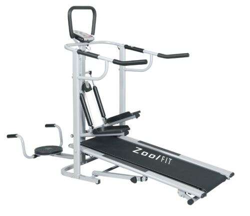 ZoolFit Treadmill with Scan, Time, Speed, Distance, Pulse & Calorie Function