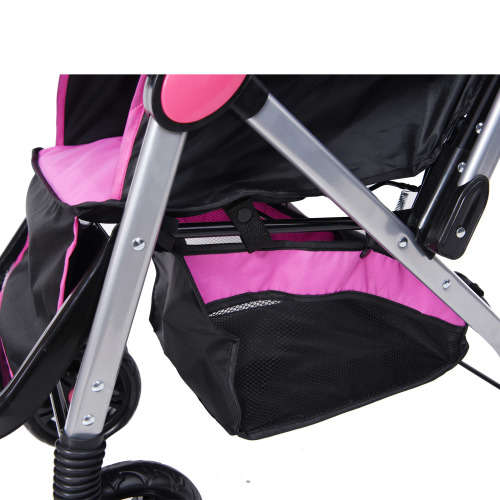 Baby Stroller Pram with Lift Up Foot Rest and Multi-position Reclining Backrest - Large - Blue