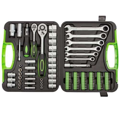 La Fermeté Greenline Socket Spanner Wrench Set in a Tool Box - 104 Pieces