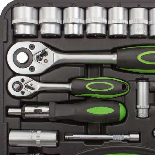 La Fermeté Greenline Socket Spanner Wrench Set in a Tool Box - 104 Pieces