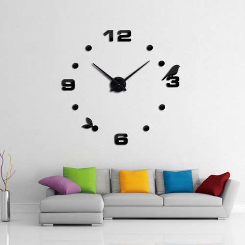 Modern DIY Large 3D Wall Clock (Home Decor) Gold (Second hand)