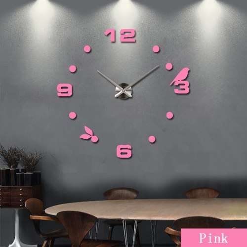 Modern DIY Large 3D Wall Clock (Home Decor) Gold (Second hand)