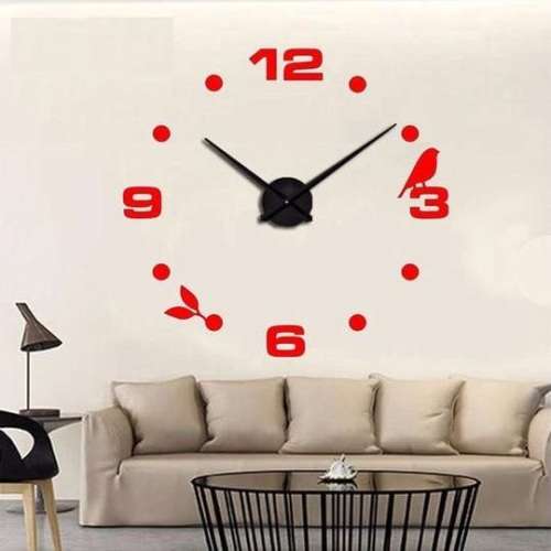 Modern DIY Large 3D Wall Clock (Home Decor) Gold (Second hand)