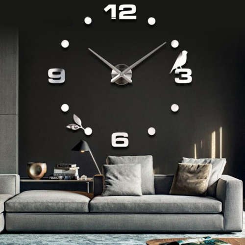 Modern DIY Large 3D Wall Clock (Home Decor) Gold (Second hand)