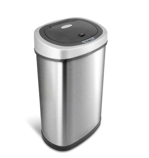 NineStars Automatic Motion Sensor Touchless Stainless Steel Kitchen Dustbin - 50L