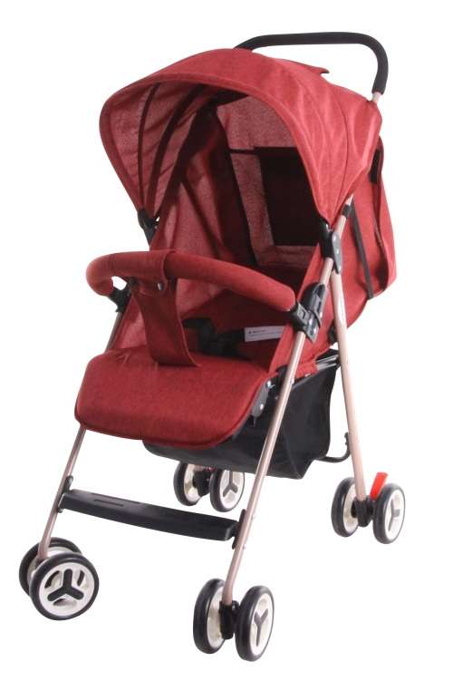 Baby Stroller Pram with Multi-position Reclining Backrest and footrest - Blue