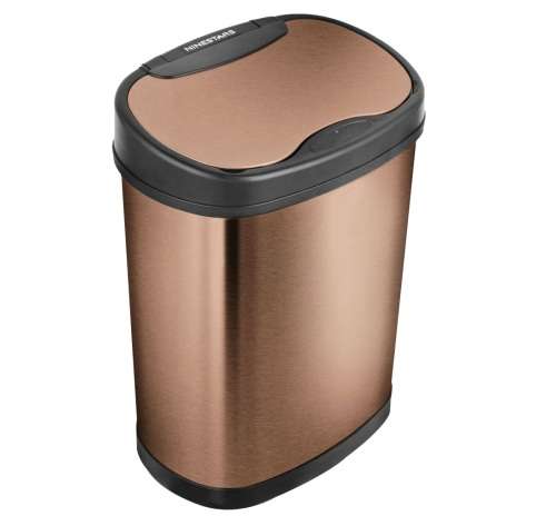 50L Automatic Motion Sensor Touchless Stainless Steel Kitchen Dustbin - Golden