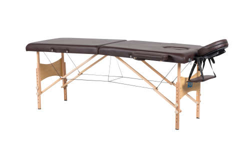 Hazlo Premium Portable Massage Table Bed 2 section (Wooden) - Brown (Please read)