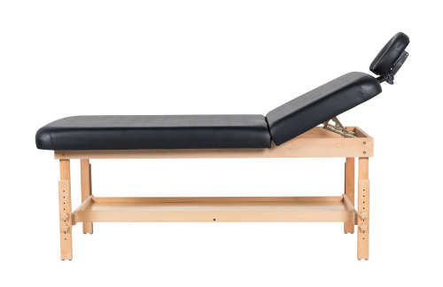 Hazlo Stationary Adjustable Spa Treatment Therapy Massage Table Bed - Black (Second hand)
