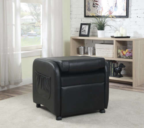 Hazlo Faux Leather Fold Back Recliner Couch Sofa Chair - brown second hand