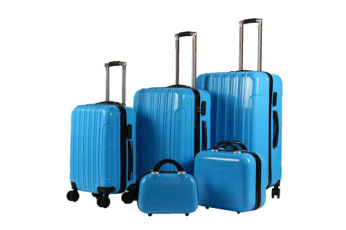 Hazlo 5 Piece ABS+PC Hard Luggage Bag Set with Trolley - Blue (Please read)