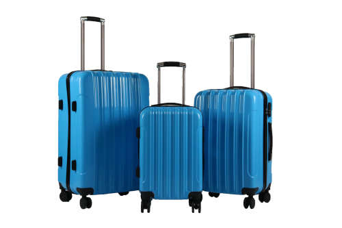 Hazlo 5 Piece ABS+PC Hard Luggage Bag Set with Trolley - Blue (Please read)