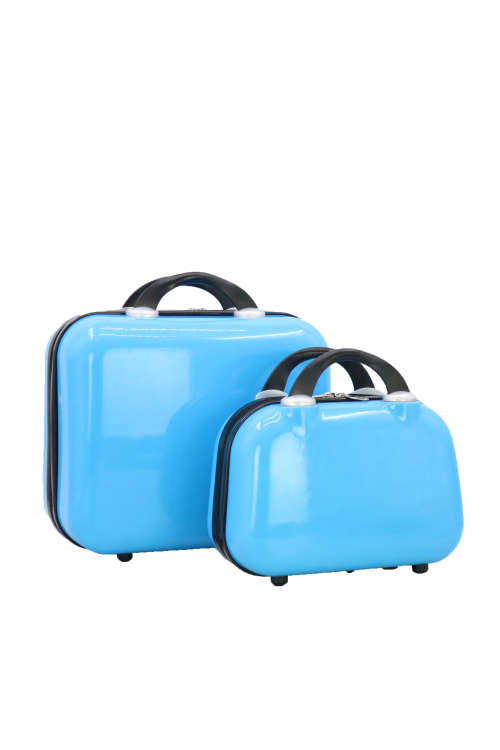 Hazlo 5 Piece ABS+PC Hard Luggage Bag Set with Trolley - Blue (Please read)