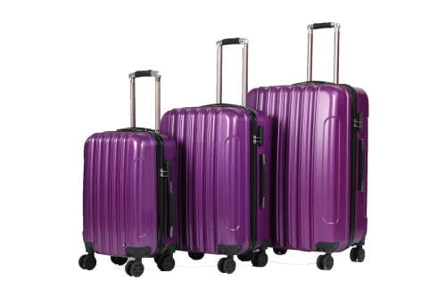 Hazlo 5 Piece ABS+PC Hard Luggage Bag Set with Trolley - Purple (Please read)