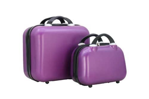 Hazlo 5 Piece ABS+PC Hard Luggage Bag Set with Trolley - Purple (Please read)