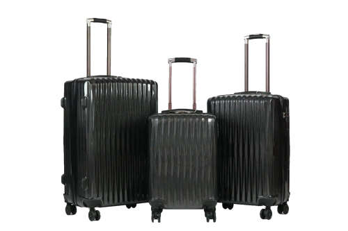 Hazlo 3 Piece ABS+PC Hard Luggage Trolley Bag Set - Black (Please read)