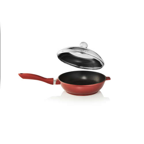 La Fermete Non-stick Die Cast Aluminium 15 Piece Pot Pan Cookware set  Burgundy