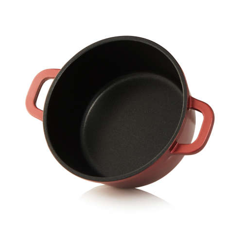 La Fermete Non-stick Die Cast Aluminium 15 Piece Pot Pan Cookware set  Burgundy