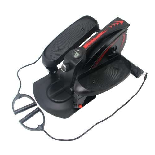 Zoolpro Elliptical Cycle Pedal Electric Resistance Exercise Trainer with Display Monitor  Black Red