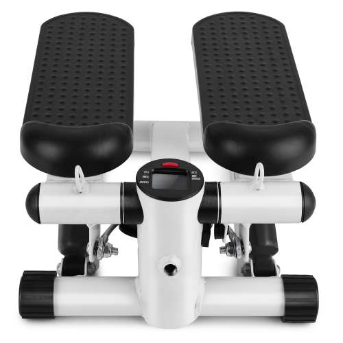 Zoolpro Pedal Electric Resistance Stepper Exercise Trainer with Display Monitor - Black White