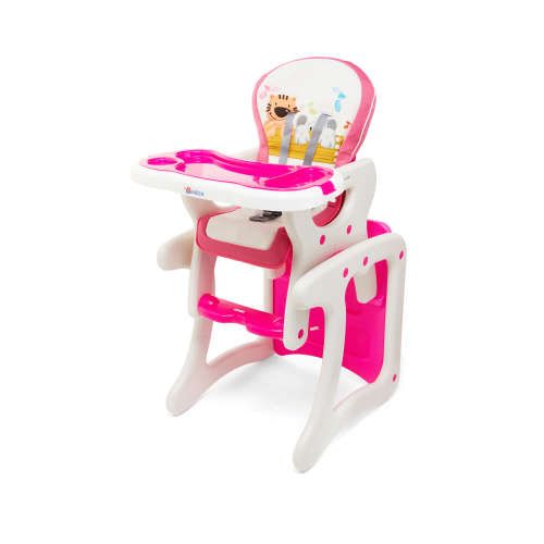 Baneen Multi-function Baby, Toddler High Chair and Table (Adjustable) 6 Months to 36 months - Pink