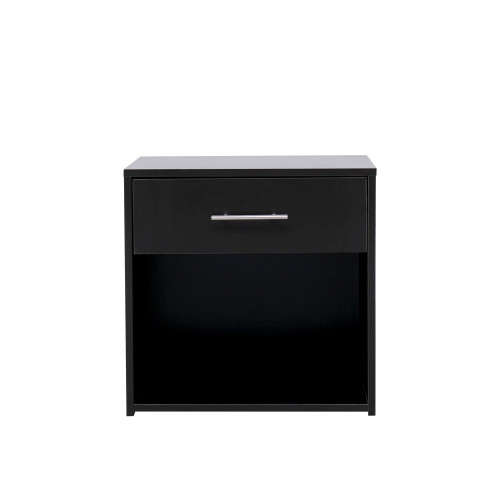 Nightstand Side Table Pedestal With Drawer - Wenge