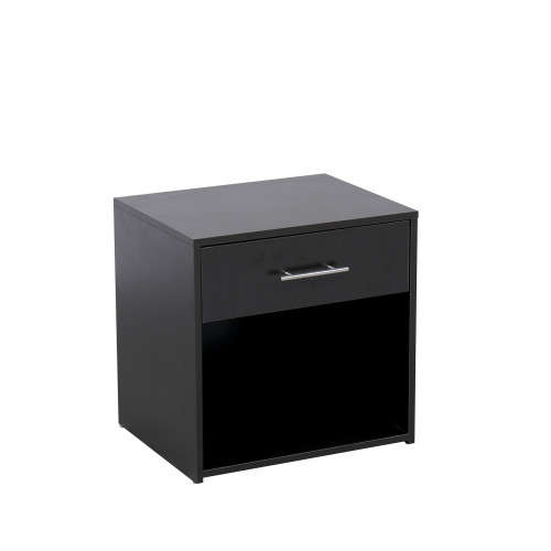 Nightstand Side Table Pedestal With Drawer - Wenge