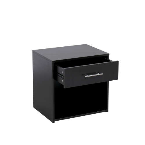 Nightstand Side Table Pedestal With Drawer - Wenge