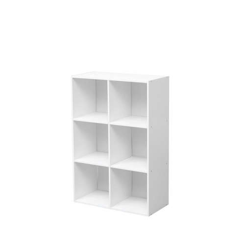 Hazlo 6 Tier 6 Shelves Cube Bookshelf Bookcase White (Second hand)