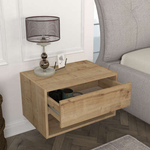 Hazlo Sone Nightstand Bedstand Side Table With Drawer - Sapphire