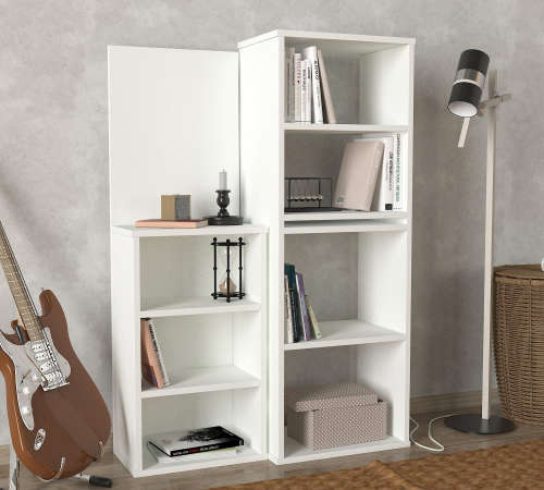 Hazlo Last Desk Office Study Desk Cube Bookshelf Storage Office Desk white