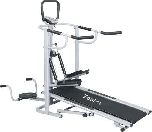 Zoolpro 4 in 1 Foldable Magnetic Flat Manual Fitness Treadmill