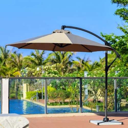 Hazlo Outdoor Patio Cantilever Umbrella - Beige
